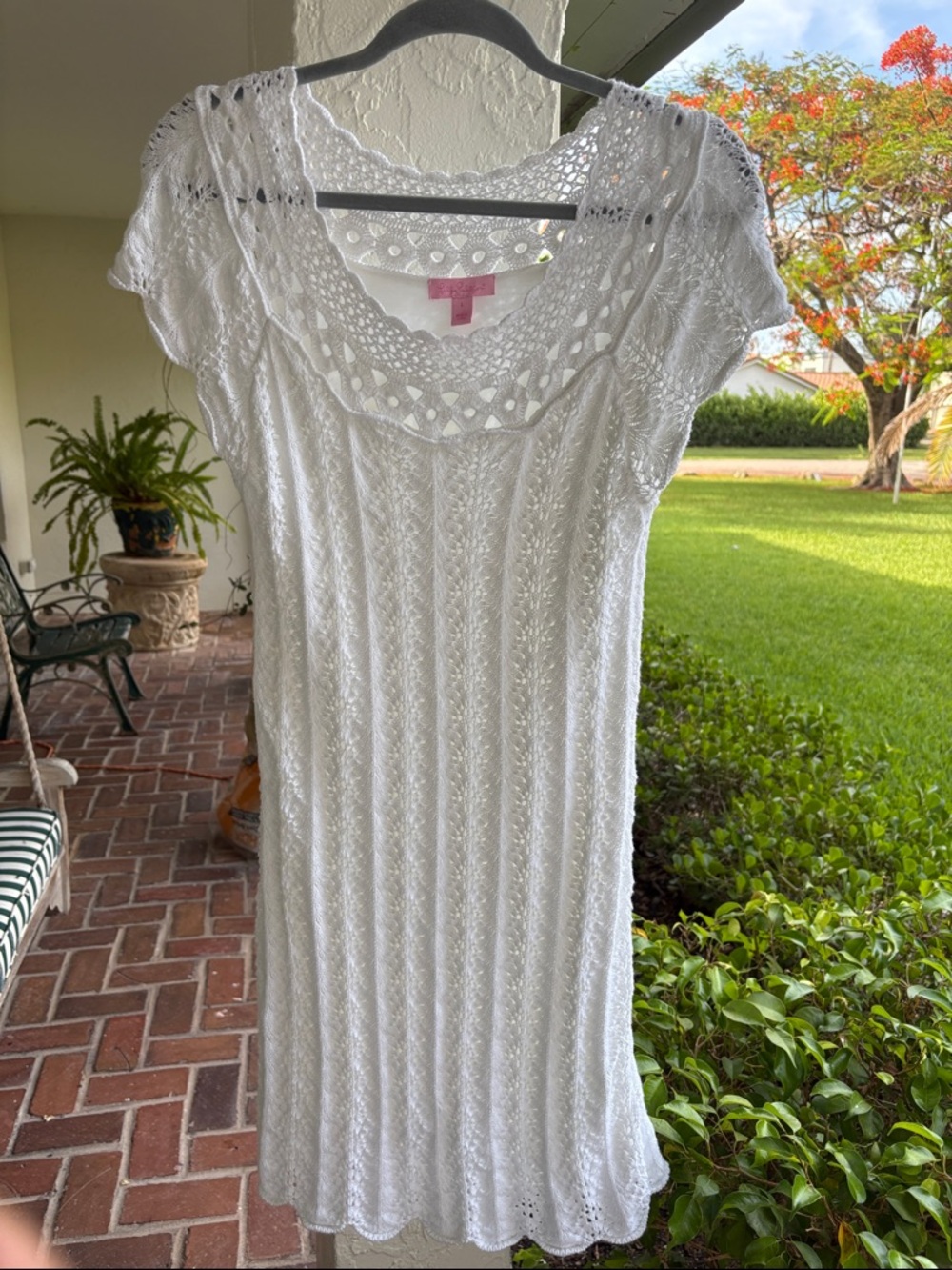 Lilly Pulitzer White Crochet Midi Dress